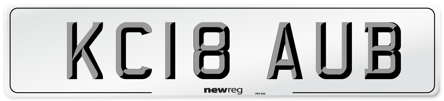 KC18 AUB Number Plate from New Reg